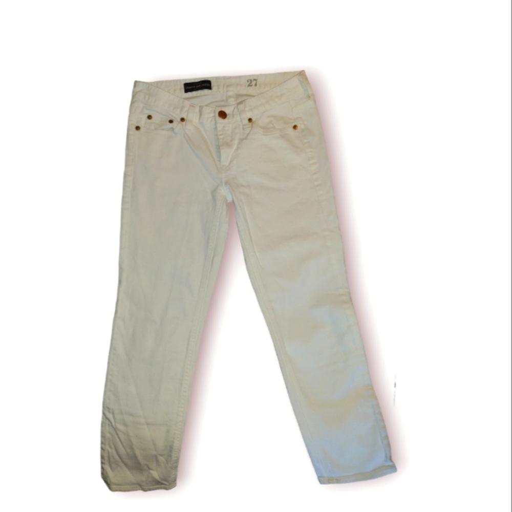 J. Crew white/pearl jeans cropped size 27